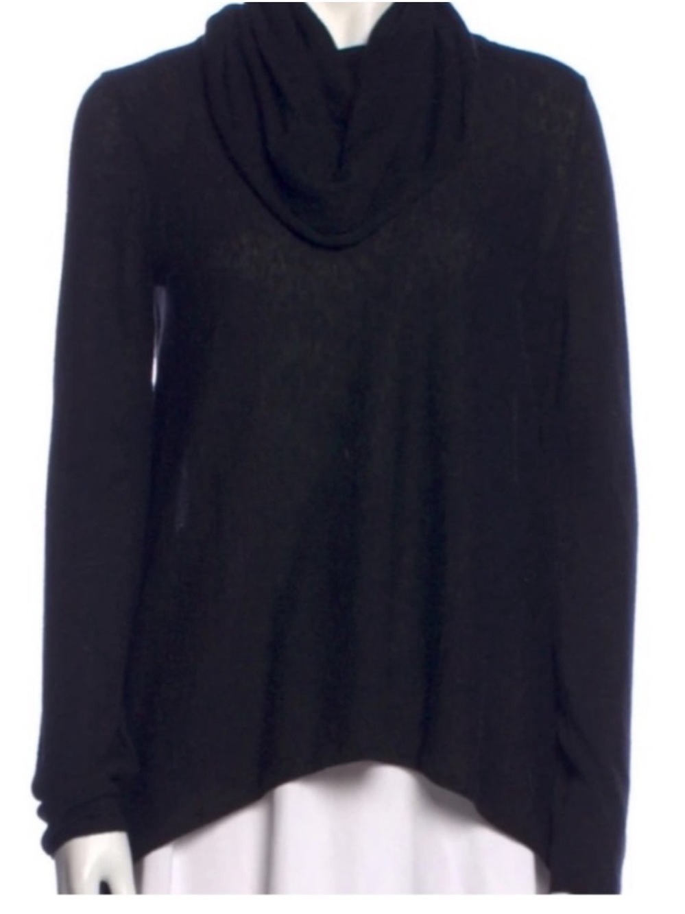 Alice + Olivia Black Cowl-Neck Sweater Top  Size M